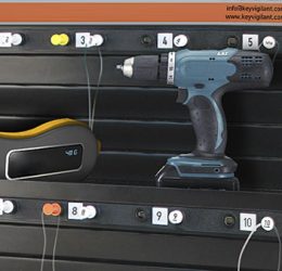 Bandejas e separadores para gerenciamento de equipamentos e/ou ferramentas Key Vigilant