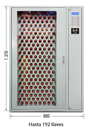 Frente de armario de 192 llaves de los Sistemas electronicos de control de llaves Key Vigilant